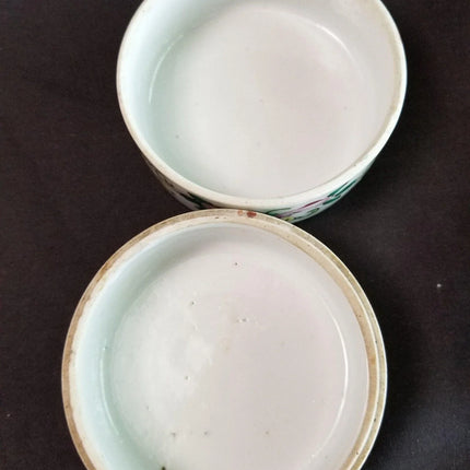 Antique Famille Rose Stacking box Set Teacher, Children, Double Happiness Qing - Estate Fresh Austin