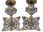 Antique French Bronze Champleve candlesticks - Estate Fresh Austin