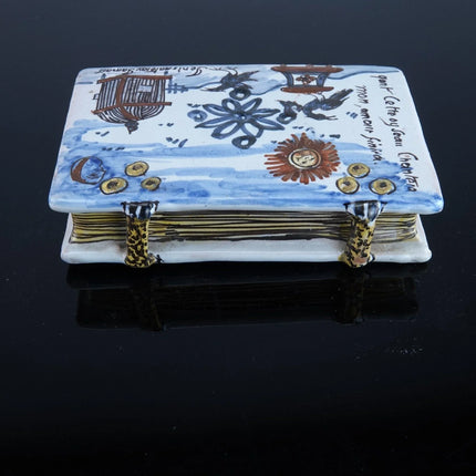 Antique French Faience Quimper Antoine Montagnon Nevers Secouette Flask/Hand war - Estate Fresh Austin