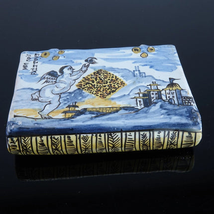 Antique French Faience Quimper Antoine Montagnon Nevers Secouette Flask/Hand war - Estate Fresh Austin