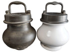 Antique French pewter Sustenteur Medical Apothecary Jars for Sterilization - Estate Fresh Austin