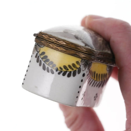 Antique French Porcelain snuff box marked Sceaux 1777 - Estate Fresh Austin