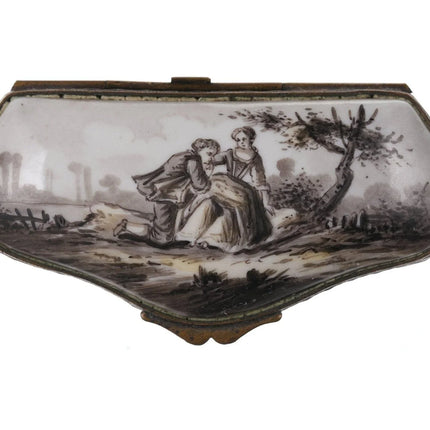 Antique French Porcelain snuff box marked Sceaux 1777 - Estate Fresh Austin
