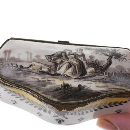 Antique French Porcelain snuff box marked Sceaux 1777 - Estate Fresh Austin