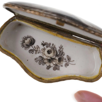 Antique French Porcelain snuff box marked Sceaux 1777 - Estate Fresh Austin