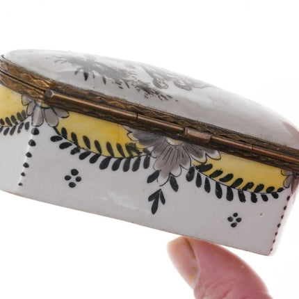 Antique French Porcelain snuff box marked Sceaux 1777 - Estate Fresh Austin