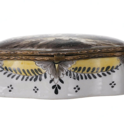 Antique French Porcelain snuff box marked Sceaux 1777 - Estate Fresh Austin