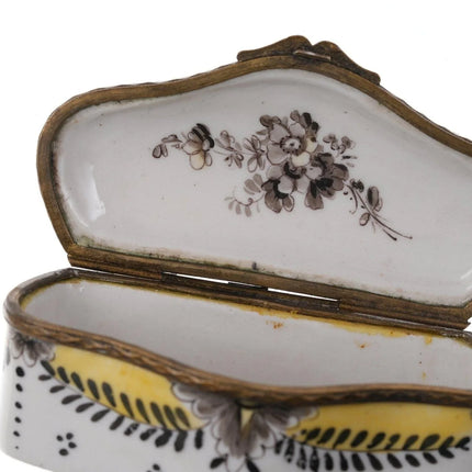 Antique French Porcelain snuff box marked Sceaux 1777 - Estate Fresh Austin