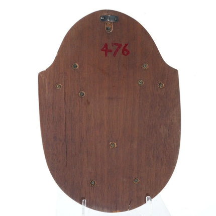 Antique French Sterling repousse Holy water font on wood - Estate Fresh Austin