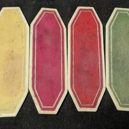 Antique Gambling Whist Set in Mother of Pearl Marquetry Box Nelson's Victory Cli - Estate Fresh Austin