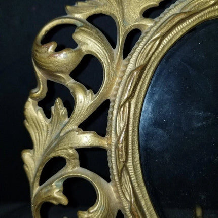 Antique Gilt Cast Iron Picture Frame 4"x 5.5" picture c.1900 - Estate Fresh Austin