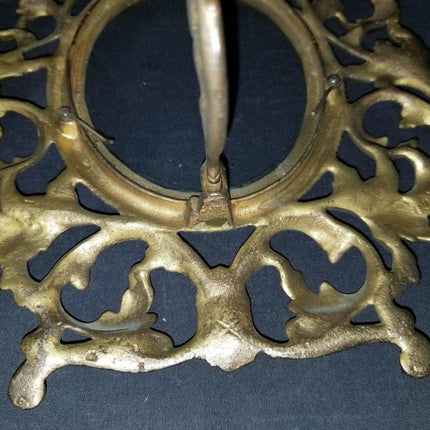 Antique Gilt Cast Iron Picture Frame 4"x 5.5" picture c.1900 - Estate Fresh Austin