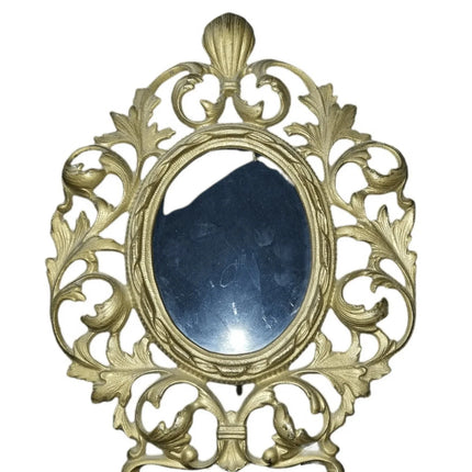 Antique Gilt Cast Iron Picture Frame 4"x 5.5" picture c.1900 - Estate Fresh Austin