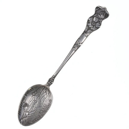 Antique Gold Miner's Portland Mine Cripple Creek Colorado Sterling Souvenir spoo - Estate Fresh Austin