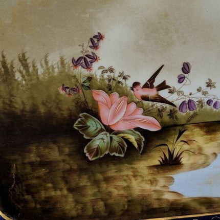 Antique Hand Painted Porcelain Dessert Set 13pc 1850's - Estate Fresh Austin