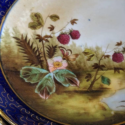 Antique Hand Painted Porcelain Dessert Set 13pc 1850's - Estate Fresh Austin