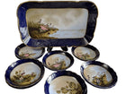 Antique Hand Painted Porcelain Dessert Set 13pc 1850's - Estate Fresh Austin