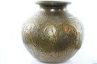 Antique Heavy Brass Jar with female figures - Estate Fresh Austin