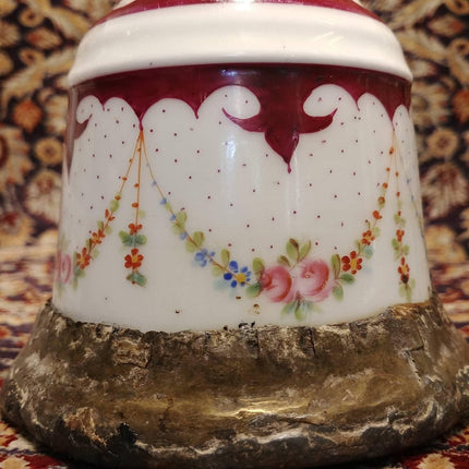 Antique Hookah Base Ornate Early 19th Century Hand Painted Porcelain - Estate Fresh Austin