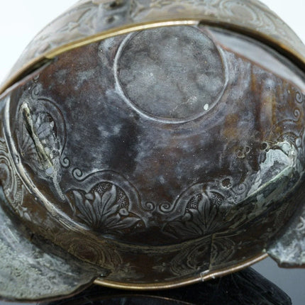 Antique Hussar/Fireman Brass helmet - Estate Fresh Austin