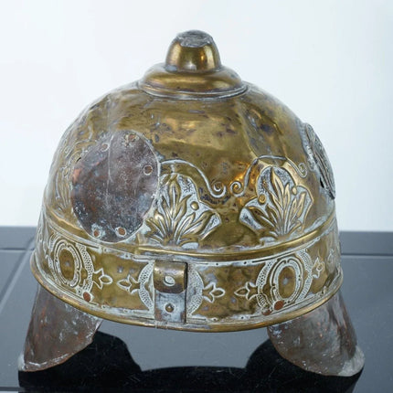 Antique Hussar/Fireman Brass helmet - Estate Fresh Austin