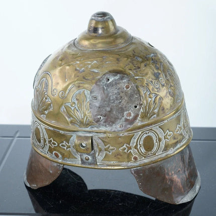 Antique Hussar/Fireman Brass helmet - Estate Fresh Austin