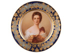 Antique Hutschenreuther Wagner Royal Vienna Style Cabinet plate Louise Marie Ann - Estate Fresh Austin