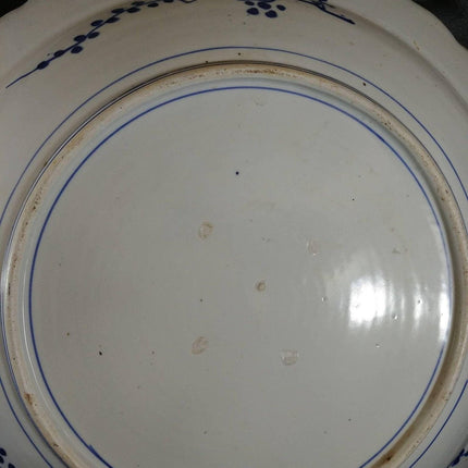 Antique Imari Charger Fish scale design with Scalloped Rim 17 3/8" due x 2 5/8" - Estate Fresh Austin