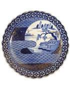 Antique Imari Charger Fish scale design with Scalloped Rim 17.375
