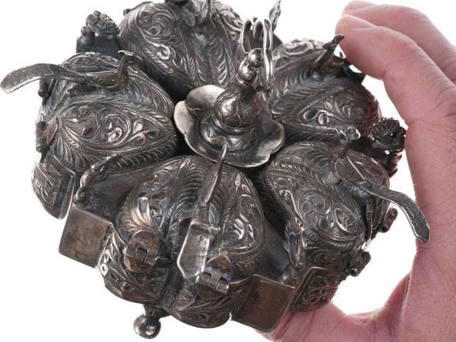 Antique Indian Silver Spice Box - Estate Fresh Austin