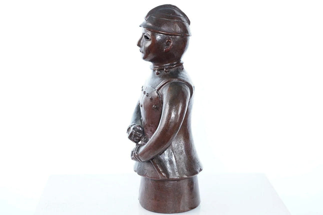 Antique Japanese Bizen Pottery Soldier Figure - Estate Fresh Austin