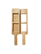 Antique Japanese Kashigata Carved Wood Cookie Mold kanji Characters C.1920. - Estate Fresh Austin