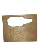 Antique Japanese Kashigata Carved Wood Cookie Mold Shrimp Signed C.1920 - Estate Fresh Austin