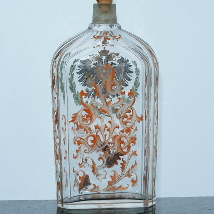 Antique Lobmeyr Austrian Double Eagle bottle - Estate Fresh Austin