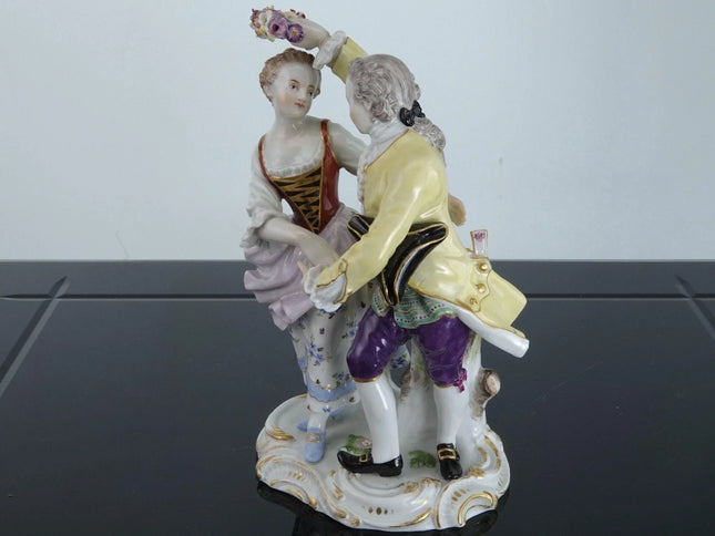 Antique Meissen Dancing Couple Figure Group - Estate Fresh Austin