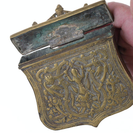 Antique Ottoman Empire Brass Cartridge box - Estate Fresh Austin