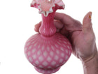 Antique Pink Cut Velvet art glass vase - Estate Fresh Austin