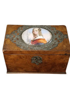 Antique Porcelain Plaque Mounted Letter Box Secretaire c.1860 - Estate Fresh Austin