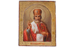 Antique Russian Icon Hand painted on wood panel - Estate Fresh Austin