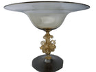 Antique Salviati Venetian Glass Compote with Dolphin Stem - Estate Fresh Austin