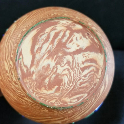 Antique Small Japanese Teapot Red Clay Moriage Satsuma Decoration Marbelized unu - Estate Fresh Austin