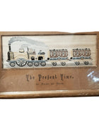 Antique Steam Locomotive Stevengraph Pure Silk Woven Picture 