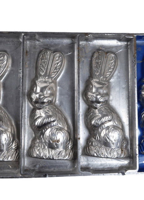 Antique Steel Easter Bunny Chocolate mold - Estate Fresh Austin