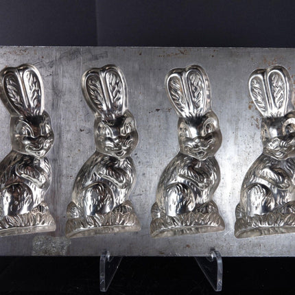 Antique Steel Easter Bunny Chocolate mold - Estate Fresh Austin