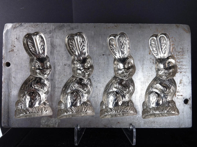 Antique Steel Easter Bunny Chocolate mold - Estate Fresh Austin