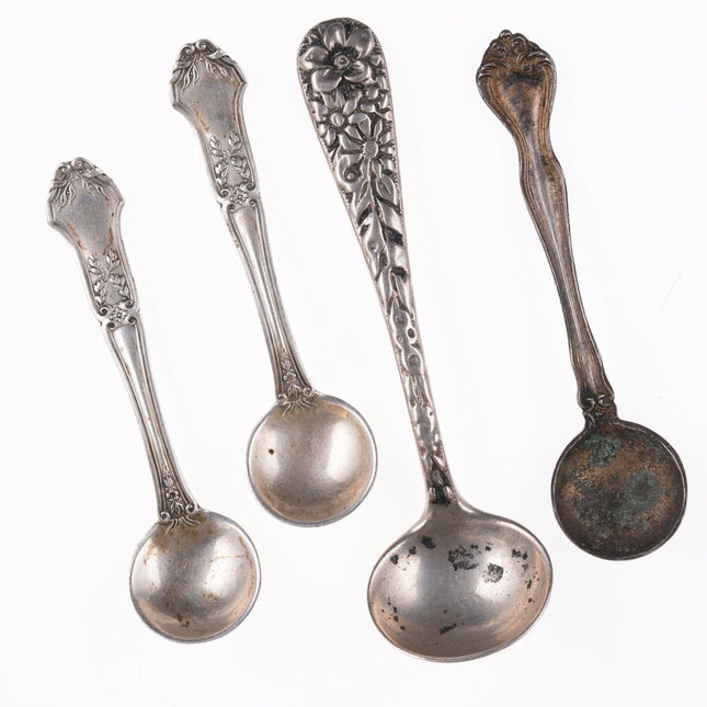 Antique Sterling salt spoon lot - Estate Fresh Austin