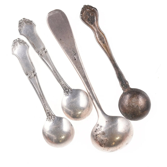 Antique Sterling salt spoon lot - Estate Fresh Austin