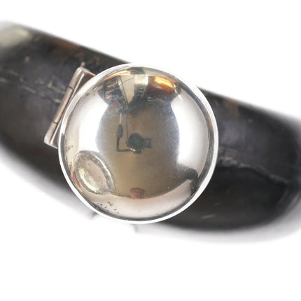 Antique Sterling silver over glass flask - Estate Fresh Austin