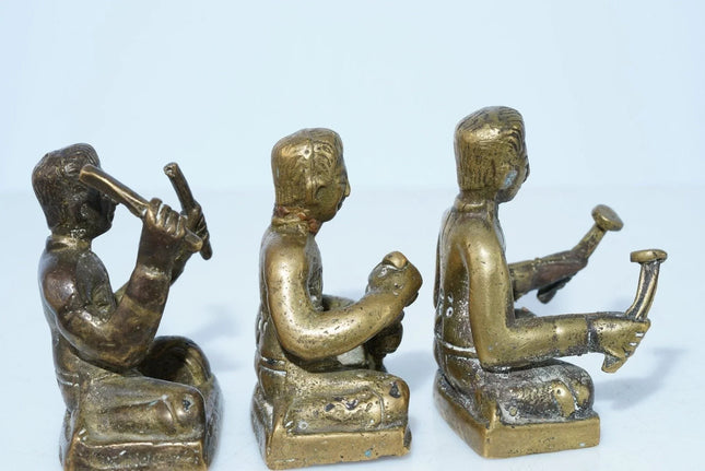 Antique Thai Bronze Miniature Musicians - Estate Fresh Austin