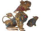 Antique Tibetan Coral/turquoise/glass foo lion/rabbit - Estate Fresh Austin